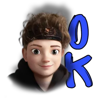 👌 OK ok, agreement, approval, cartoon character, positive response telegram sticker