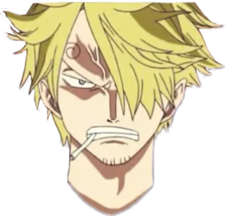 😠 Sanji One Piece Sanji, One Piece, anime, manga, character whatsapp sticker