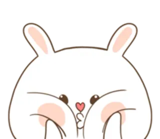 😙 bunny, rabbit, cute, cartoon, kawaii telegram sticker