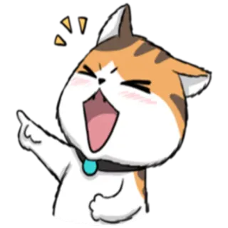 😆 кот, мультфильм, животное, милый, наклейка telegram sticker