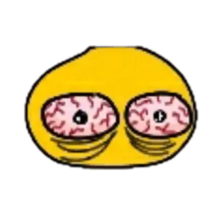 😪 Emoji, Müde, Bekifft, Schläfrig, Augen, Cartoon telegram sticker