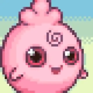 😀 rosa, fofo, pixel art, personagem telegram sticker