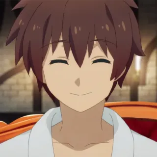 ⚔️ Kazuma Konosuba 动漫, 男性, 微笑, 角色 telegram sticker