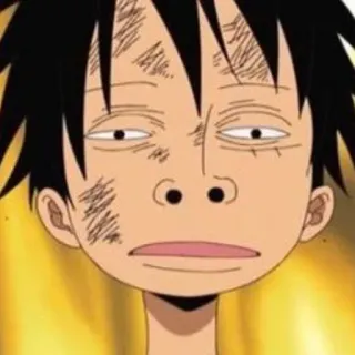 😟 Monkey D. Luffy One Piece Anime, Mangá, Monkey D. Luffy, One Piece, Engraçado telegram sticker