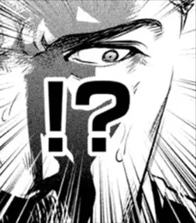 ⁉️ ! Frage, Ausruf, verwirrt, Ausdruck, Manga, Anime telegram sticker