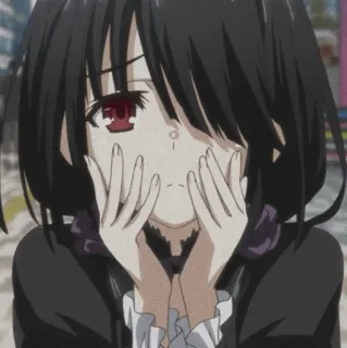 🍷 anime, girl, sad, emotional, crying telegram sticker