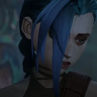 🕳 Jinx Arcane Videogioco, Anime, Triste, Arcane, League of Legends telegram sticker