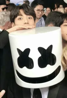 🖤 Marshmello DJ, Música, Máscara, Capacete, Música eletrônica, EDM telegram sticker