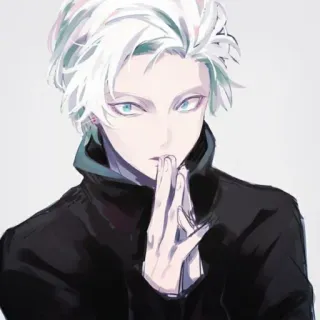 🎬 Anime, Manga, Capelli bianchi, Personaggio, Illustrazione whatsapp sticker