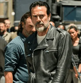 😕 Negan The Walking Dead Зомби, Ходячие мертвецы, Апокалипсис, Бейсбольная бита, Оружие whatsapp sticker