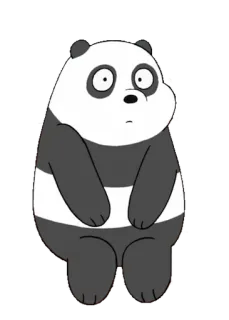 😶 Panda We Bare Bears アニメ, パンダ, ぼくらベアベアーズ, かわいい, クマ, キャラクター telegram sticker