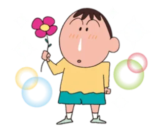 💐 Shin-chan Crayon Shin-chan Anime, Dibujo animado, Flor, Lindo, Crayon Shin Chan telegram sticker