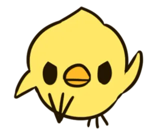 😠 poussin, oiseau, animal, mignon, dessin animé whatsapp sticker