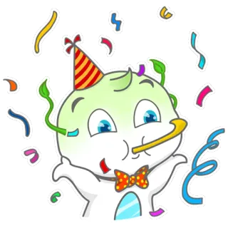 🎉 pesta, perayaan, konfeti, meriah, kartun, seru, ulang tahun, imut telegram sticker