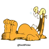 😭 Garfield Garfield, desenho animado, gato, engraçado, preguiçoso, laranja telegram sticker