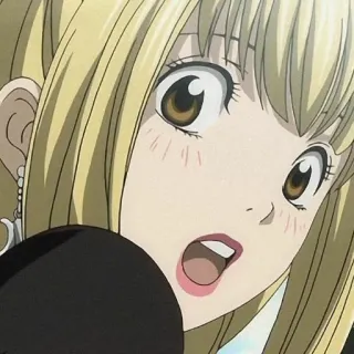 📓 Misa Amane Death Note Аниме, Манга, Блондинка, Милая, Девушка whatsapp sticker