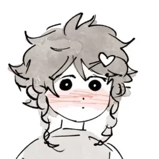 🌟 Anime, Niedlich, Kawaii, Herz, Erröten telegram sticker