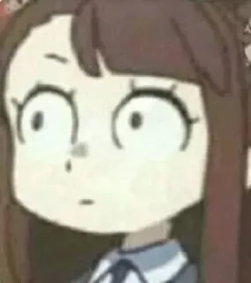 🔥 Atsuko Kagari Little Witch Academia アニメ, 魔女, ショック, 女の子, 学生 telegram sticker