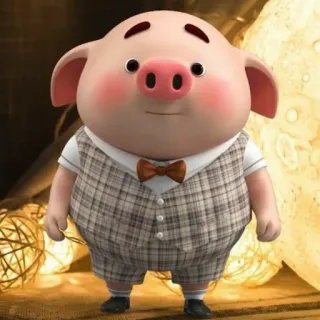 🐷 돼지, 귀여운, 만화, 동물, 캐릭터 telegram sticker