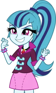 😈 Sonata Dusk My Little Pony: Equestria Girls การ์ตูน, ตัวละคร, โซนาต้า ดัสค์, Equestria Girls telegram sticker