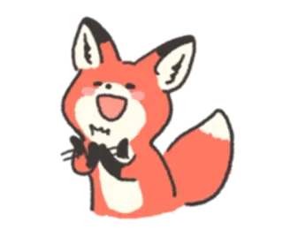 🙏 狐狸, 动物, 可爱, 卡通 telegram sticker