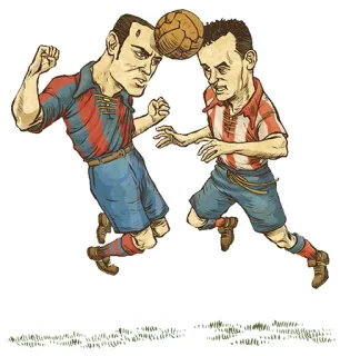 😆 soccer, football, sports, players, collision, cartoon telegram sticker
