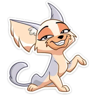 ☺️ cachorro, animal, fofo, desenho animado, arrogante telegram sticker