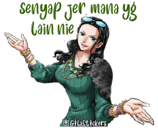 🤷‍♀ Nico Robin One Piece นิโค โรบิน, อนิเมะ, วันพีซ, สติกเกอร์, การ์ตูน, ตัวละคร, มังงะ telegram sticker