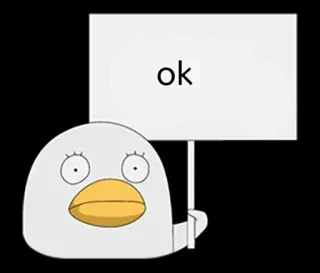 🙆 ok ok, duck, bird, sign telegram sticker