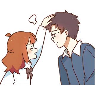 ☺️ 만화, 커플, 사랑, 애니메이션, 애정, 관계 telegram sticker