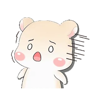 😰 Cartone animato, Carino, Animale, Scioccato, Preoccupato telegram sticker