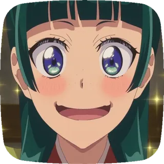 🤩 アニメ, 女性, 漫画, キャラクター, 幸せ, 笑顔 telegram sticker