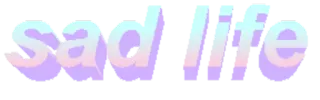☹ sad life sad, life, pastel, meme, phrase telegram sticker