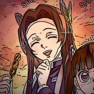 🌸 KAMIIJIKITTY Anime, Gadis, Karakter, Demon Slayer, Makanan, Stiker whatsapp sticker