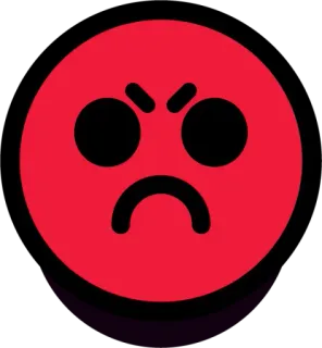 😠 bravo, vermelho, emoji, rosto, chateado whatsapp sticker