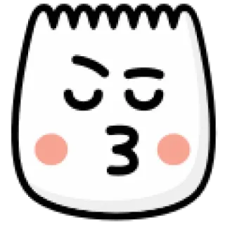 😙 Dibujos animados, Emoji, Beso, Cara, Lindo, Expresión, Arte digital telegram sticker
