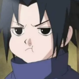 😤 Sasuke Uchiha Naruto Anime, Sasuke, Uchiha, Naruto, Chibi, Kreskówka telegram sticker