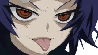 😛 Anime, Manga, Personaje, Lengua, Expresión facial, Sonrisa burlona telegram sticker
