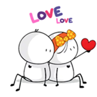 💑 LOVE LOVE miłość, serce, para, słodkie, romantyzm telegram sticker