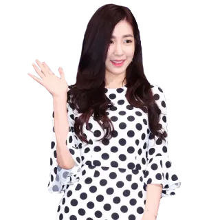 👋 wanita, polkadot, gaun, orang, mode telegram sticker