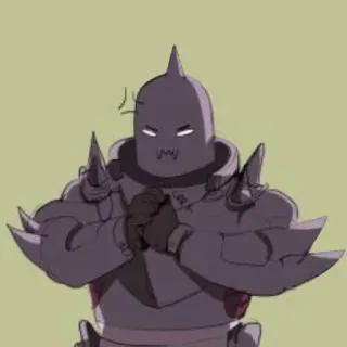 😡 Alphonse Elric Fullmetal Alchemist Anime, Armadura, Personagem, Mangá, Fantasia, Fullmetal Alchemist telegram sticker