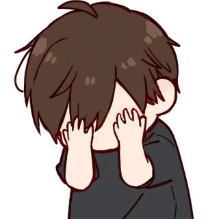 🙈 anime boy, sad, crying, anime, cartoon telegram sticker