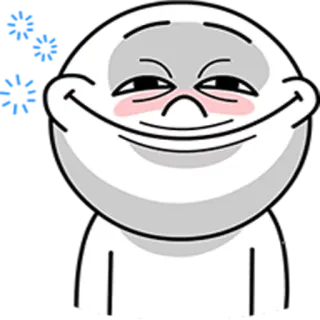 🙂 cartone animato, faccia, meme, espressione, divertente, personaggio telegram sticker