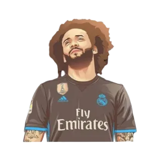🤍 Marcelo fútbol, jugador, atleta, Real Madrid, Brasil whatsapp sticker