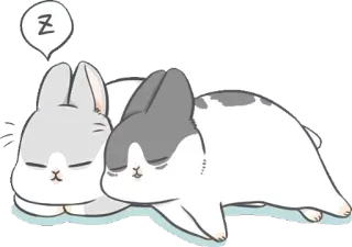 😪 Z bunny, rabbit, sleepy, cute, animal, cartoon, nap telegram sticker