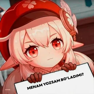 🥺 Klee Genshin Impact MENAM YOZSAM BO'LADIMI? klee, genshin impact, anime, jeu vidéo, mignon, fille telegram sticker