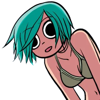 👙 Ramona Flowers Scott Pilgrim vs. the World scott pilgrim, ramona, flowers, anime, cartoon telegram sticker