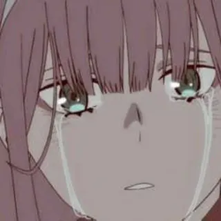 🍭 Anime, Triste, Chorando, Garota, Emoção telegram sticker