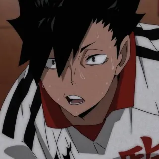 🌟 Kuroo Tetsurou Haikyuu!! anime, Kuroo, Haikyuu, volleyball, manga, character, sweat telegram sticker