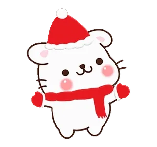 👋 animal, oso, navidad, fiesta, kawaii, lindo whatsapp sticker